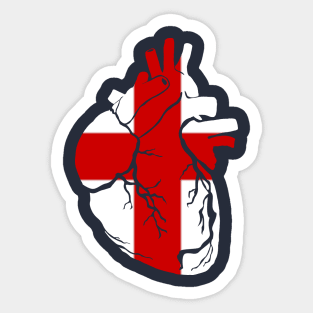 Welsh Flag Heart, Anatomical Design Sticker